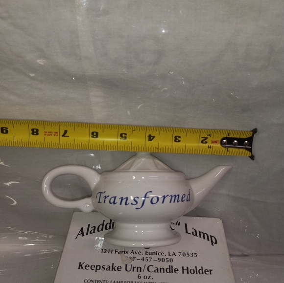 Aladdin's Magic Lamp Keepsake Urn/Candle Holder Porcelain Ceramic Kettle NIB - Picture 5 of 8